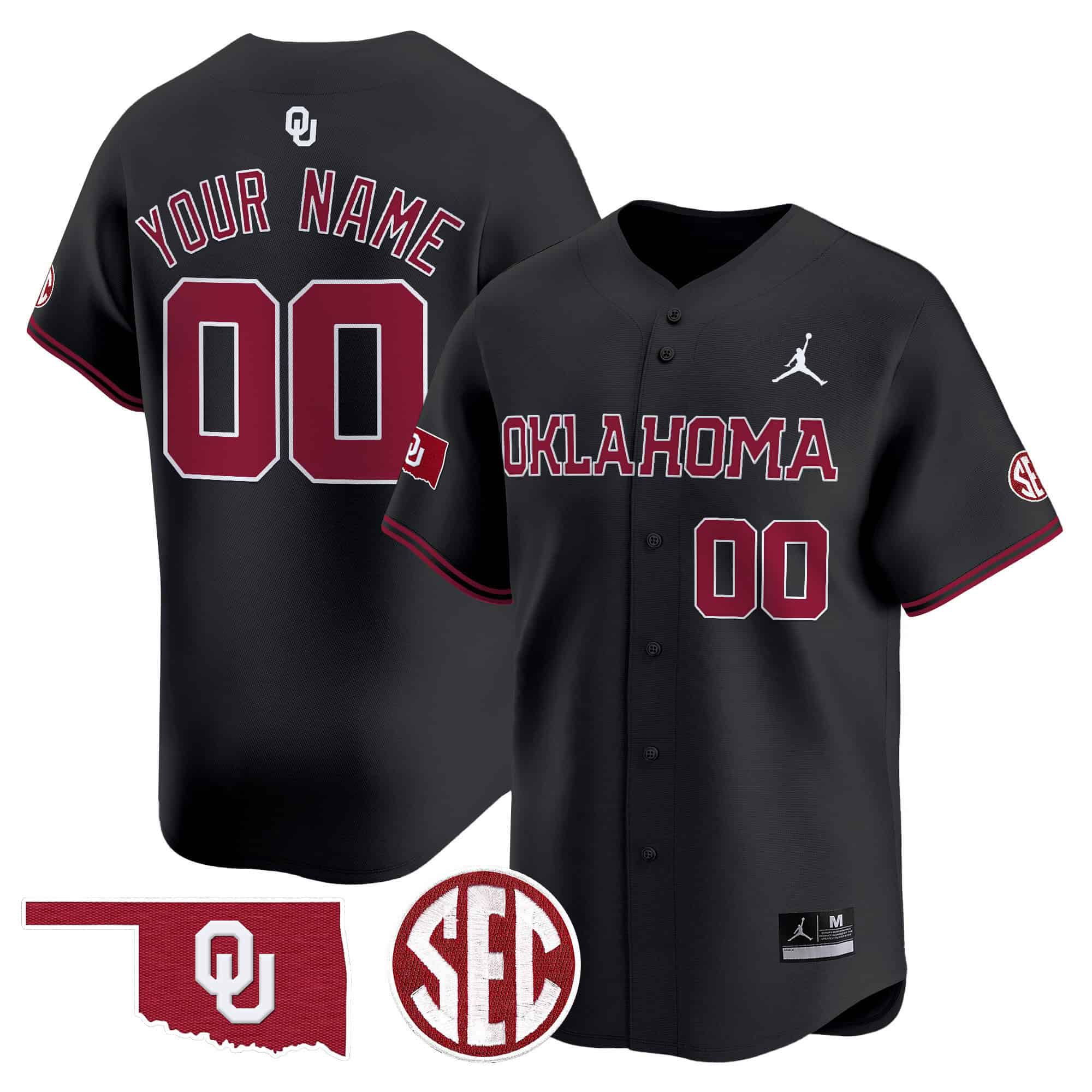 Men Oklahoma Sooners Black 2024 Vapor Premier Limited Custom NCAA Jersey